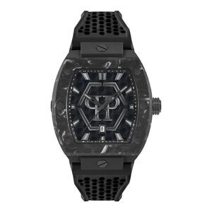 Philipp Plein The Hexagon Phantom Silicone Watch Black Mens